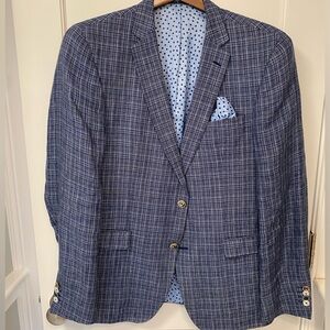 BIG PRICE DROP! SAND blazer with built-in pocket square.  40R (EU50)